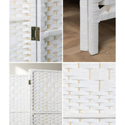 Pine & Woven-Rattan Folding Room Divider – 4, 6 or 8 Panels