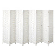Pine & Woven-Rattan Folding Room Divider – 4, 6 or 8 Panels