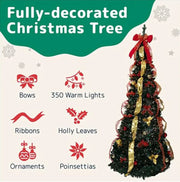Foldable Christmas Tree with Detachable Ornaments