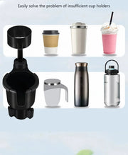 Expandable Car Cup Holder with 360° Snack Tray