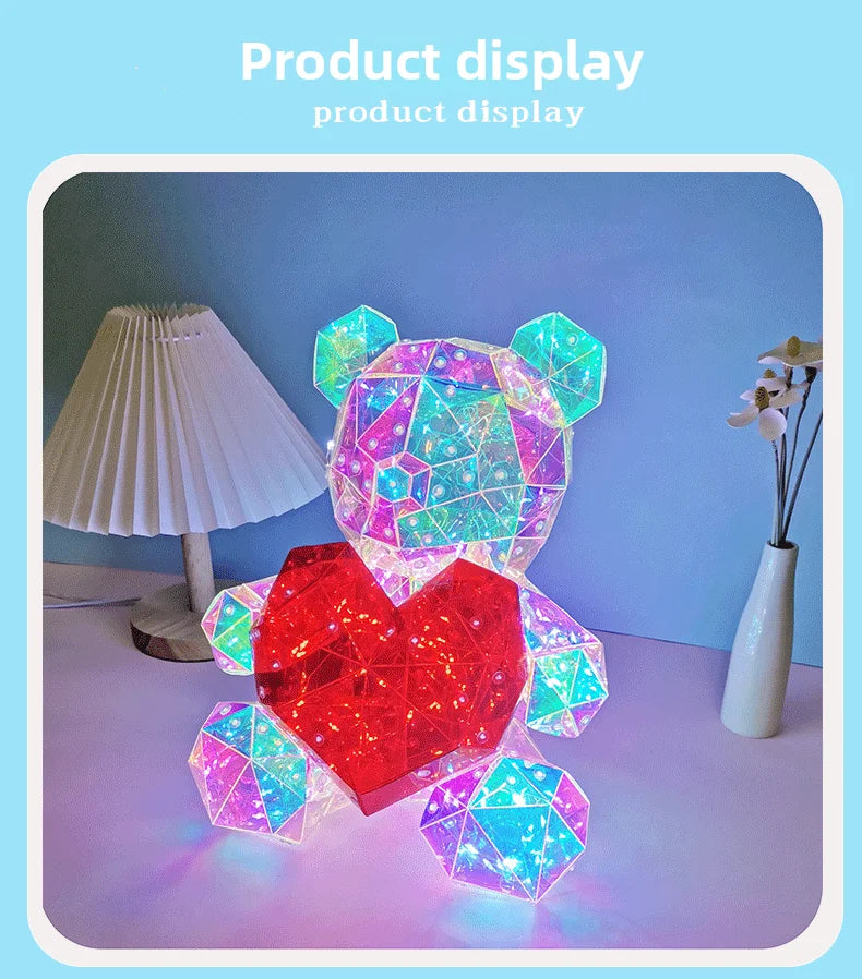 30 cm Light-Up Rose Bear – 2 Designs