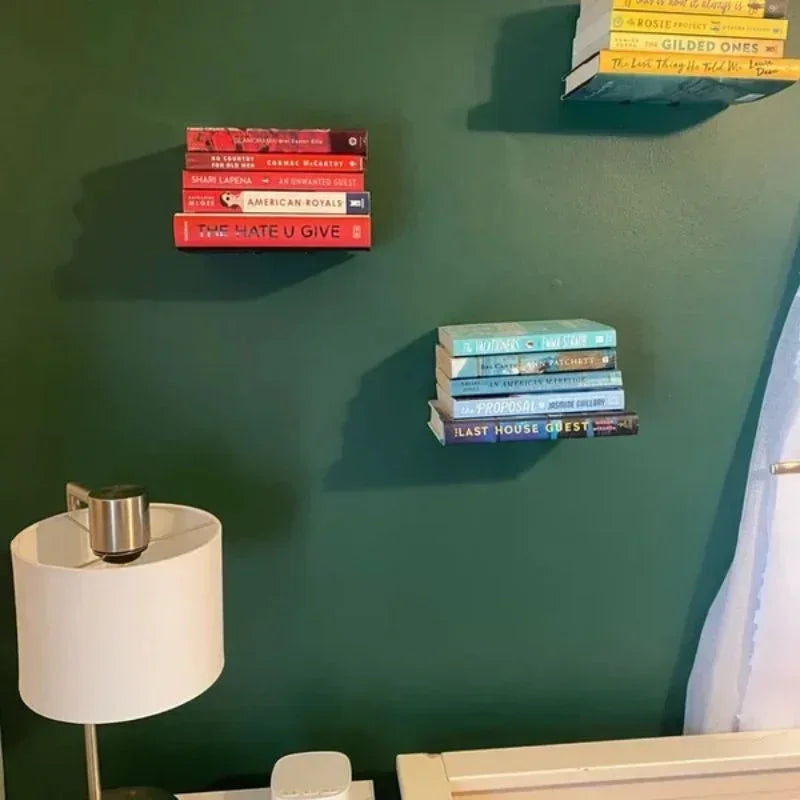 Invisible-Style Wall-Mounted Floating Bookshelf