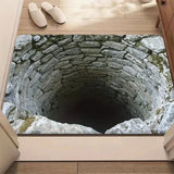 Front Door Mat Entrance Brick Bottomless Hole Area Rug 3D Trap Optical Visual Illusion Rugs Playroom Floor Carpet Mat