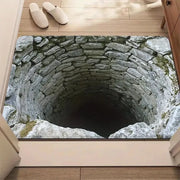 3D Bottomless-Brick Optical-Illusion Floor Mat