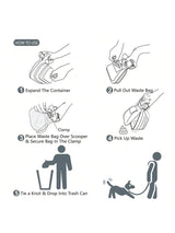 Pooper Scooper, Portable and Handheld Size for Walking Large and Small Dogs Outside Yard or Travel Outdoors, Pup Poop Scoop with