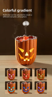 Halloween Pumpkin Aroma Diffuser & Humidifier – LED Night Light USB Essential Oil Mister