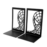 Handsome Spider Man Hollow Book Ends Heavy Duty Metal Bookend Office Desktop Book Rack Office supplies Bookshelf for Book Lovers