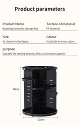 360 Degree Rotating Makeup Storage Box Rotating Layer Transparent Desktop Organizer Home Dresser Perfume Skin Care Shelf