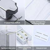 3-in-1 Quadrate Dispensers for The Shower,Shower soap Dispenser,Conditioner Dispenser, Shampoo Dispenser,No Drilled Wall Mounted