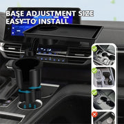 Expandable Car Cup Holder with 360° Snack Tray