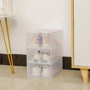 Stackable Clear Drawer Shoe Boxes – 2 Sizes, 1 or 6 Pack