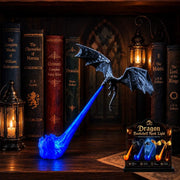 Dragon Bookshelf Nook Light, 3D Fire-Breathing Shelf Decor | Flying Dragon Design Book Lover Gift | Halloween Shelf Display