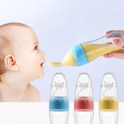 90 mL Silicone Baby Food Feeder & Squeeze Spoon