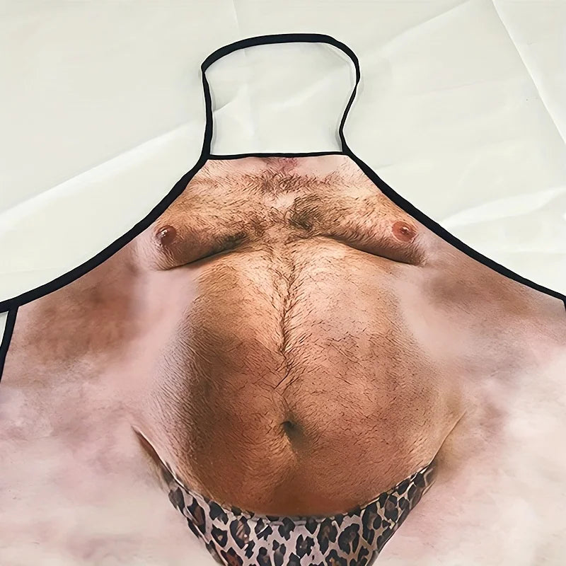 Novelty Beer-Belly BBQ Apron – Adjustable Polyester