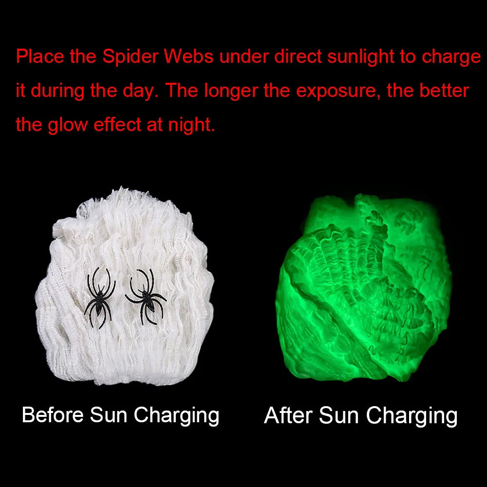 Luminous Stretchable Halloween Cobweb – 20g–100g