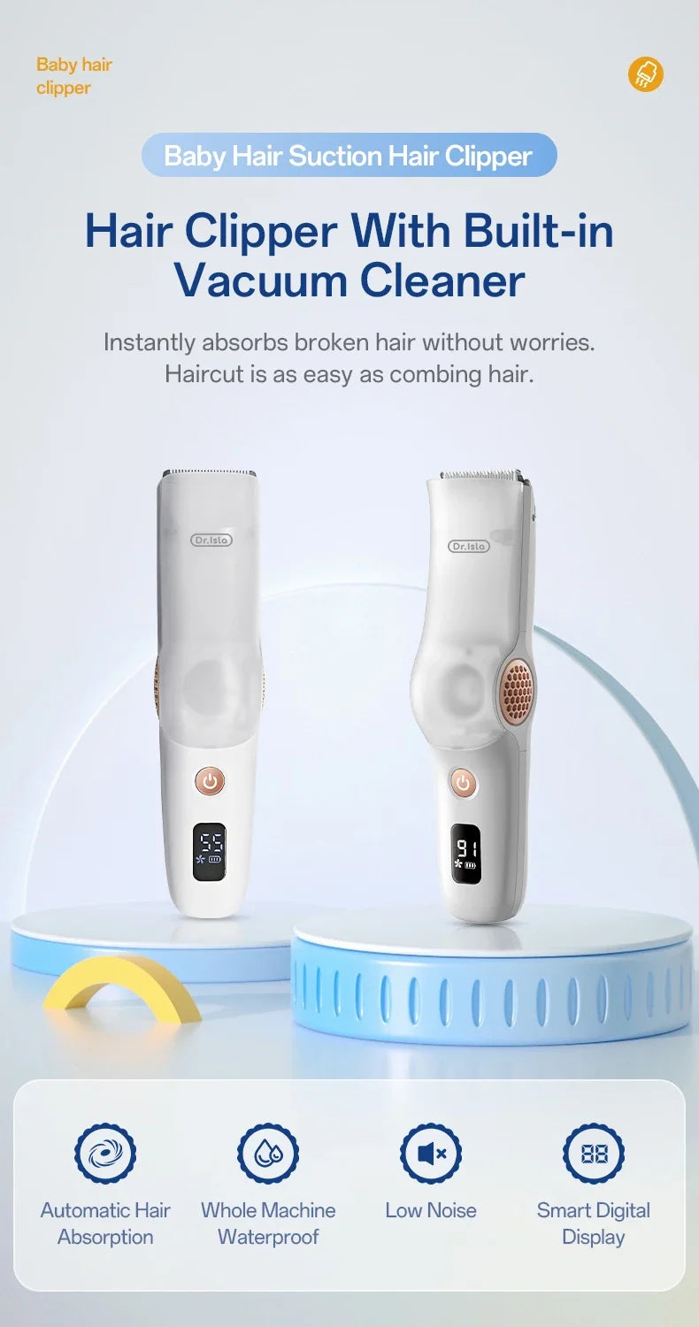 Hair-absorbing Hair Clipper Low Noise Baby Hair IPX7 Waterproof Household Children Clipper Electric Clipper Baby Care