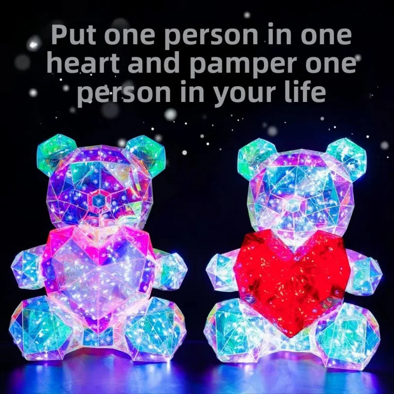 30 cm Light-Up Rose Bear – 2 Designs