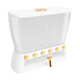 Dry Food Dispenser 6-Grid Wall-Mounted Dry Food Dispenser - Adjustable Compartments Easy Dispensing - Kitchen Storage