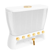Dry Food Dispenser 6-Grid Wall-Mounted Dry Food Dispenser - Adjustable Compartments Easy Dispensing - Kitchen Storage