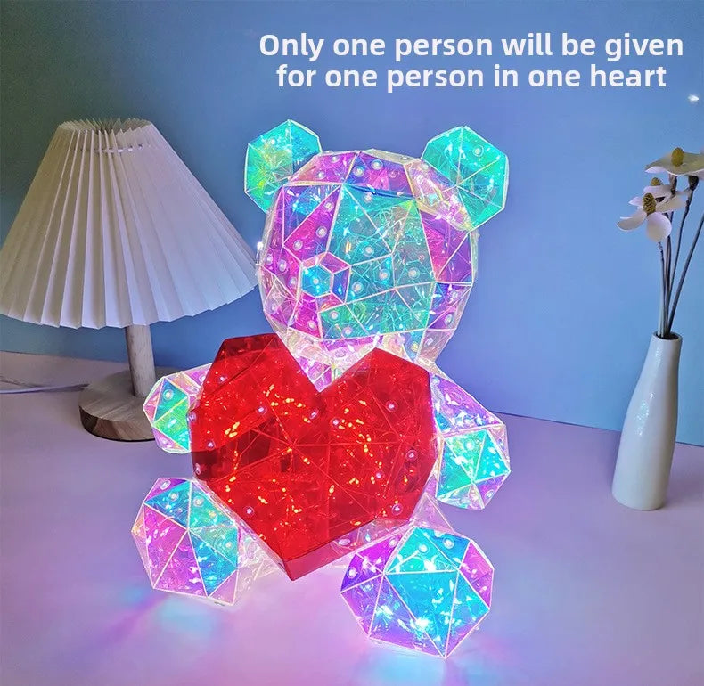 30 cm Light-Up Rose Bear – 2 Designs