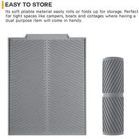 Grey Ridged Silicone Dish-Drying Mat – 3 Sizes