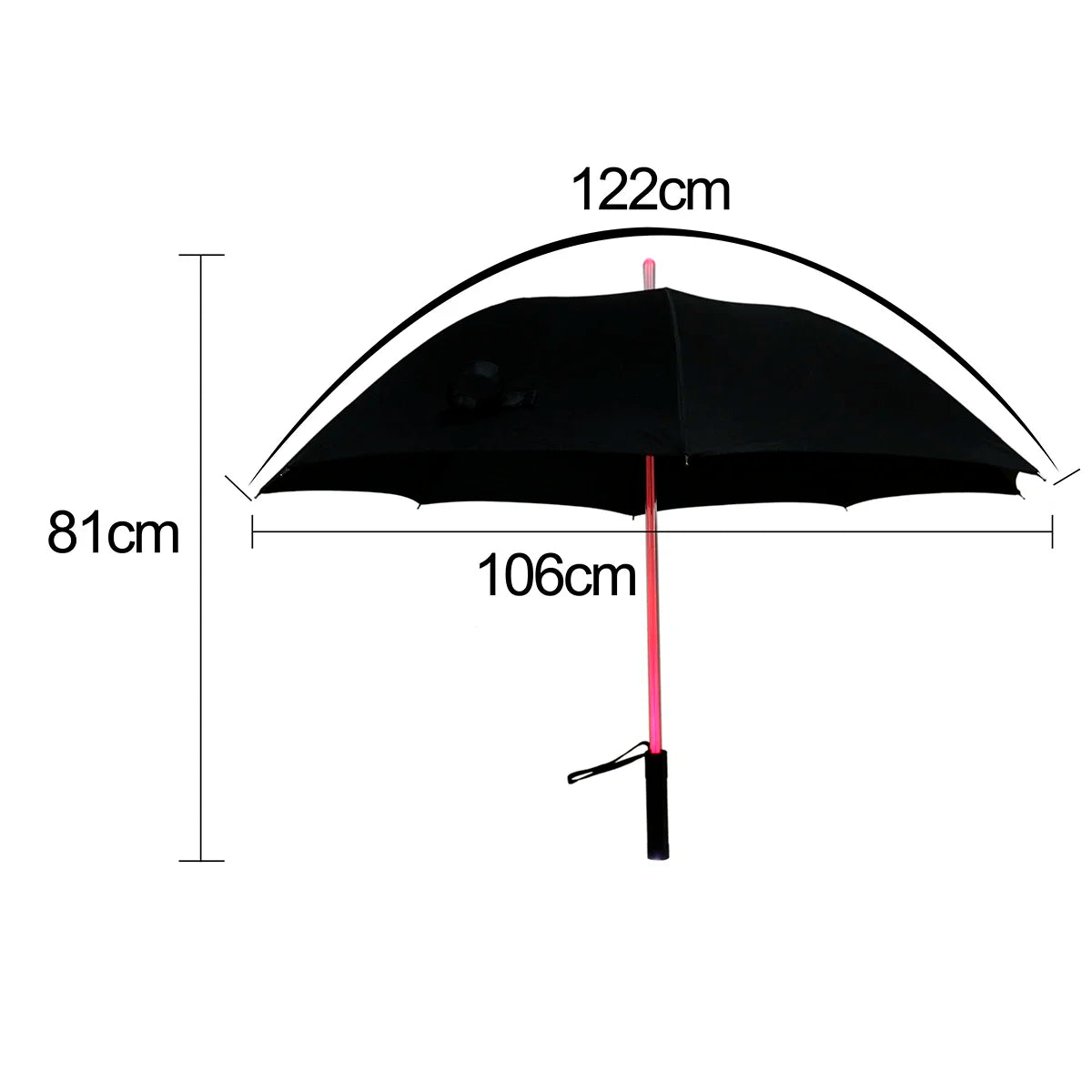 LED Light-Up Umbrella with Flashlight Handle – 4 Colours