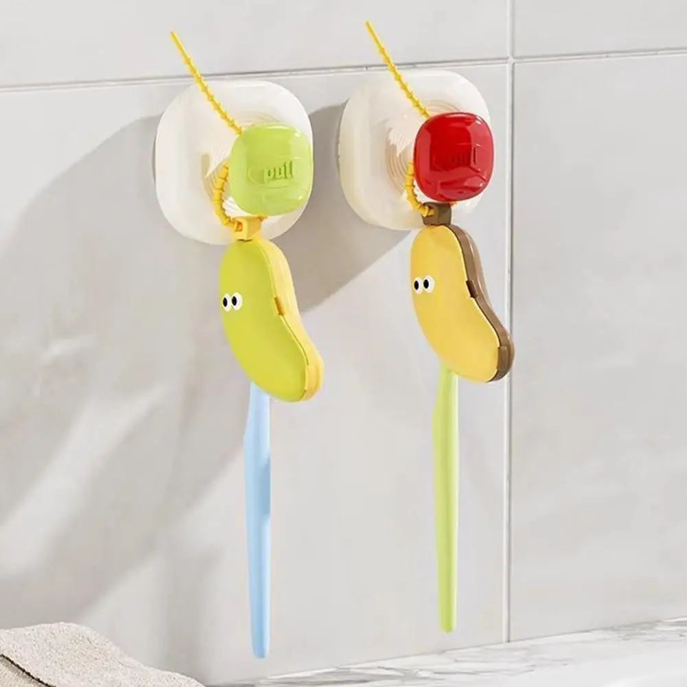Banana-Shaped Travel Toothbrush & Mini-Tube Case