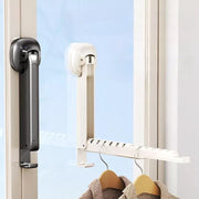 Fold-Away Wall Clothes Hanger Rack – Black or White