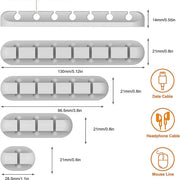 Cable Cord Wire Organizer Silicone USB Cable Winder Management Clips Self Adhesive for Mouse Keyboard Headset For iPhone Huawei