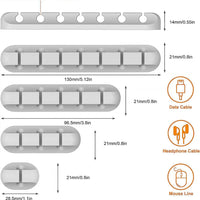 Self-Adhesive Silicone Cable Organiser – 3, 5 or 7 Slots