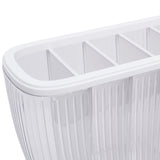 Dry Food Dispenser 6-Grid Wall-Mounted Dry Food Dispenser - Adjustable Compartments Easy Dispensing - Kitchen Storage