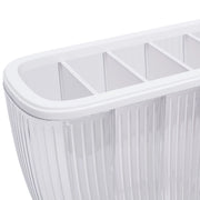 Dry Food Dispenser 6-Grid Wall-Mounted Dry Food Dispenser - Adjustable Compartments Easy Dispensing - Kitchen Storage