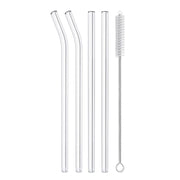 Reusable 8-Inch Glass Drinking Straws – 6 Sets