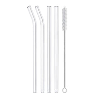 Reusable 8-Inch Glass Drinking Straws – 6 Sets