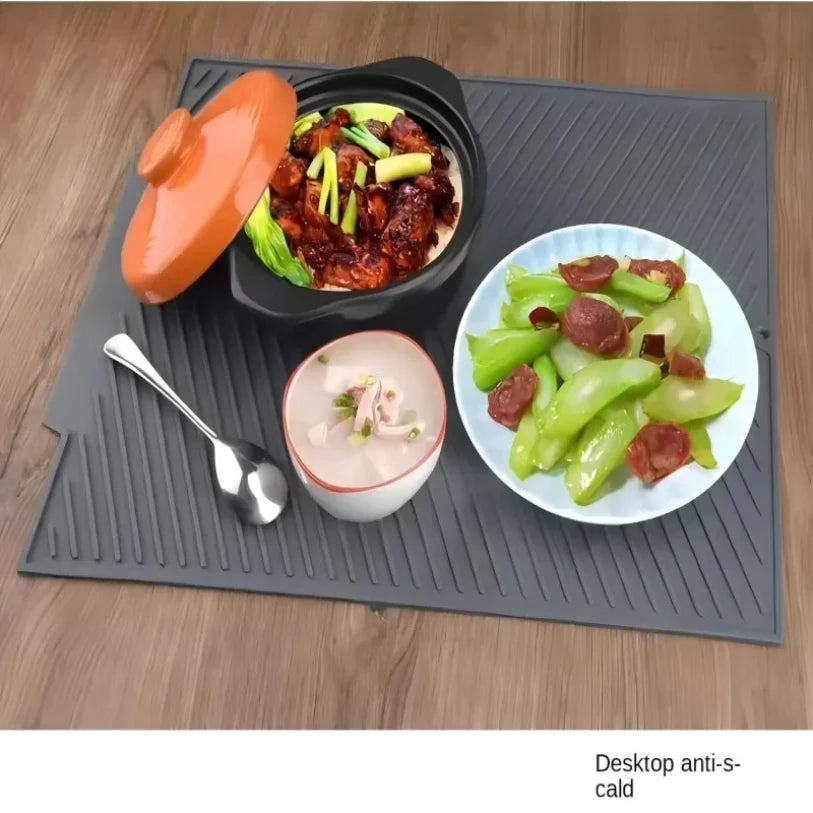 Grey Ridged Silicone Dish-Drying Mat – 3 Sizes