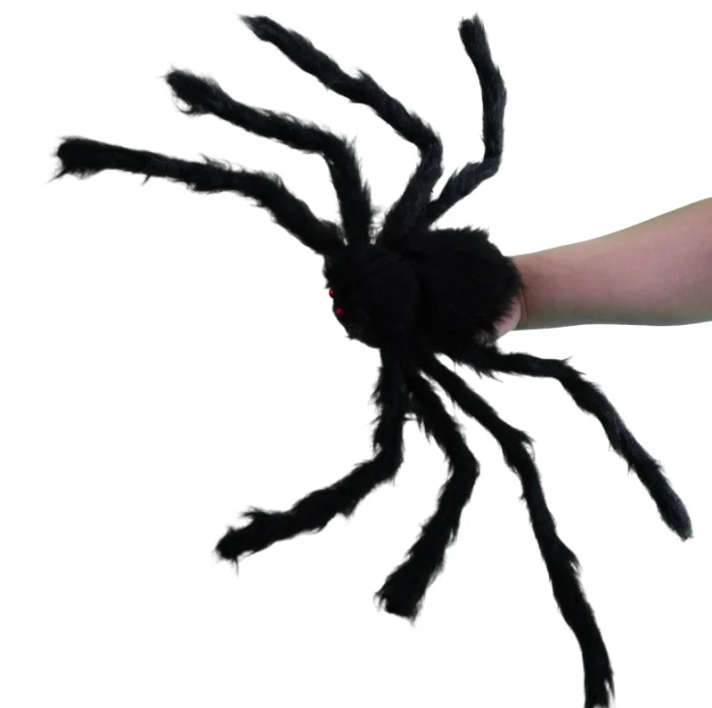 Poseable Giant Black Halloween Spider – 30cm to 200cm