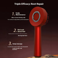 Red-Light Scalp Massage Comb with Liquid Applicator