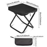 Portable Foldable Backpack Stool Lightweight Camping Picnic Fishing Chair with Mesh Bag Outdoor Adventure Seat for Hiking Travel