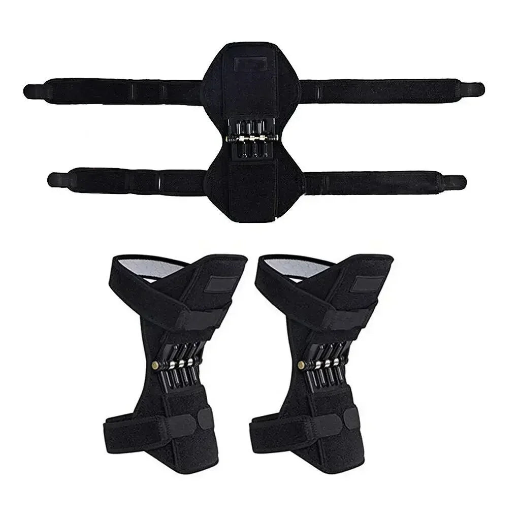 Knee Protection Booster Support Knee Cushion Adjustable Sports Powerful Rebound Spring Force Relieves Pain From Strains 1-2PCS