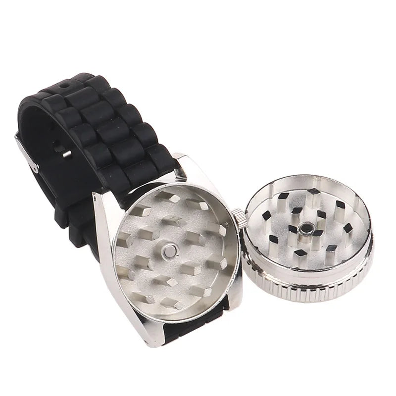 Watch-Shaped Zinc Alloy Herb & Spice Grinder – 4 Colours