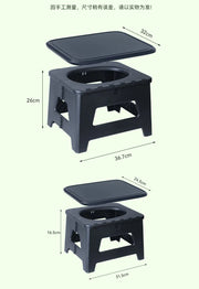 Folding Portable Camping Toilet – 2 Sizes, Grey or Black