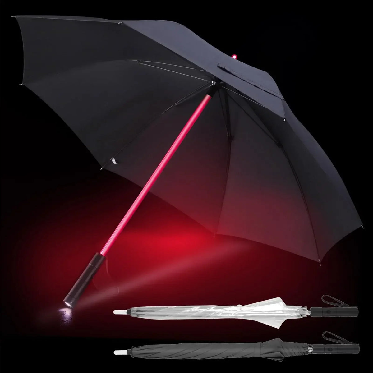 LED Light-Up Umbrella with Flashlight Handle – 4 Colours