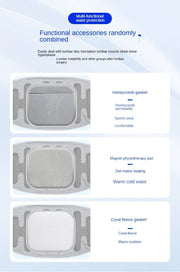 Adjustable Lower-Back Support Belt with 3 Pads