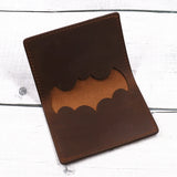 Genuine Leather Bat ID Wallet For Men Short Slim Bifold Card Holder Wallet With Cutout Superhero Mask Face Eyes Gift For Fans