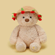25 cm Teddy Bear with Roses – White or Brown