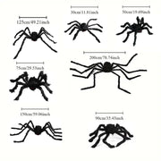 Poseable Giant Black Halloween Spider – 30cm to 200cm