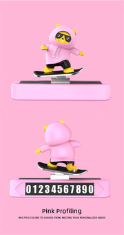 Magnetic Skateboard Bear Dashboard Ornament – 4 Styles