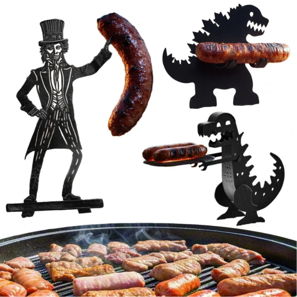 Character Sausage & Hot-Dog Grill Holders – 4 Designs