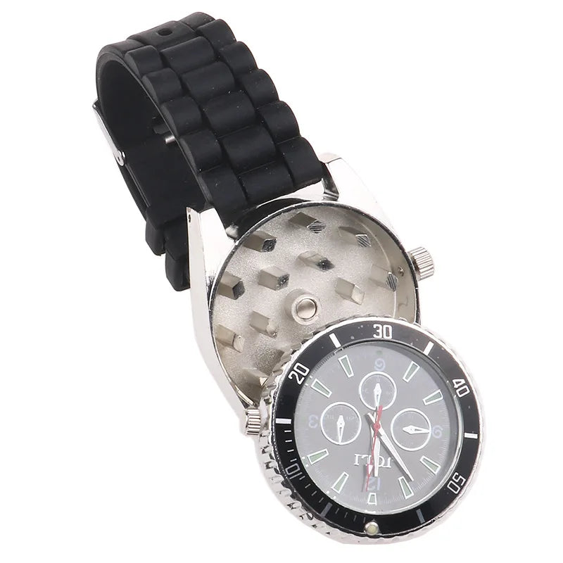 Watch-Shaped Zinc Alloy Herb & Spice Grinder – 4 Colours