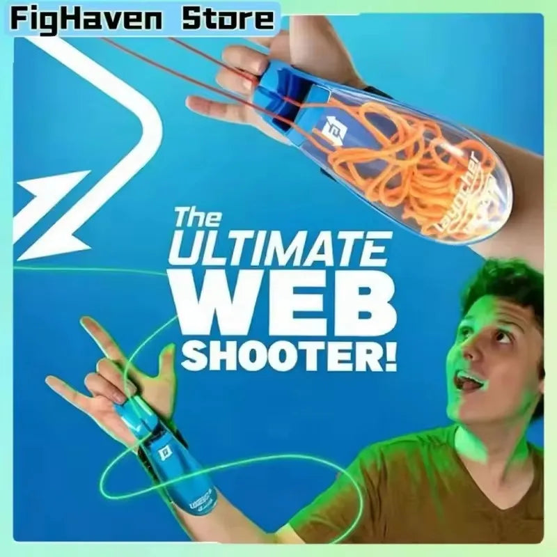 Rope Launcher Wristband Toy – Automatic Recoil Flying String Shooter with Night Glow